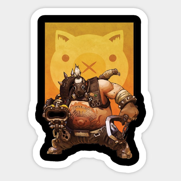 Overwatch - RoadHog Sticker by LiamShaw